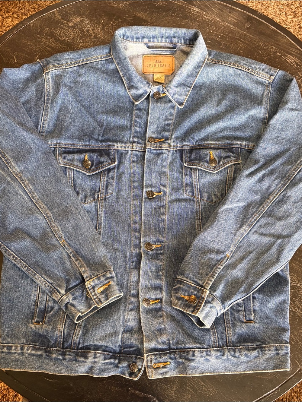 Open Trails Vintage Light Blue Denim Jacket - Classic Jean Jacket